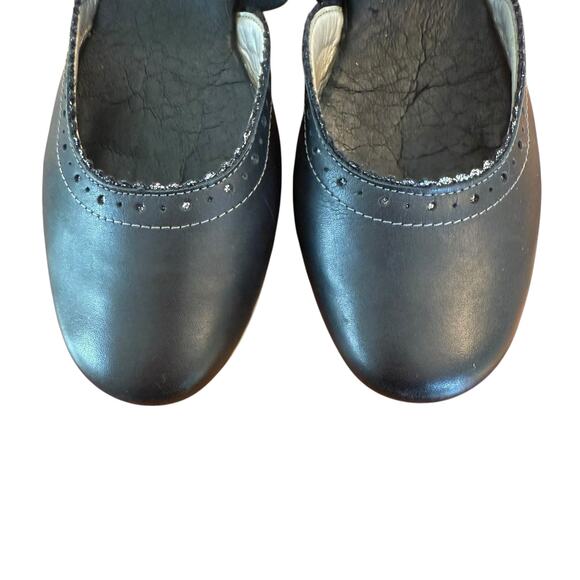 Riker Women's Mariah Black Leather Slip On Heeled Mary Jane Elastic Straps - 39 - Picture 6 of 10